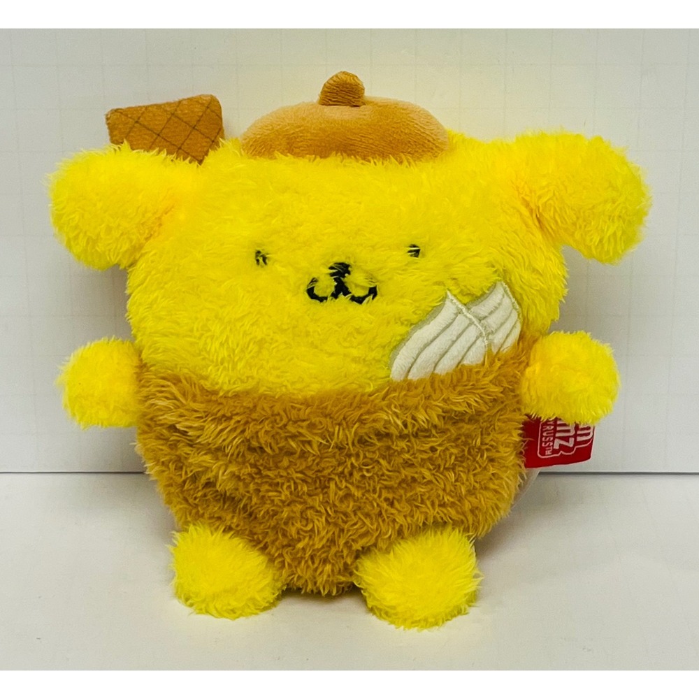 Sanrio Russ BumBumz Ice Cream Pompompurin 5" Plush Yellow Brown Dog Stuffed Toy